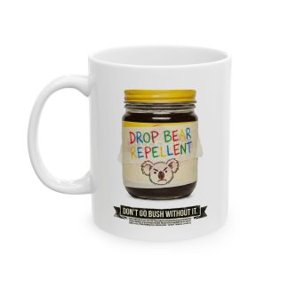Funny Drop Bear Warning Mug, Ceramic Coffee Cup (11oz/15oz)