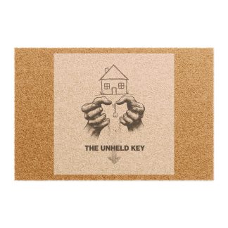 Doormat — 'The Unheld Key' Decorative Coir Welcome Mat